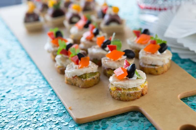 Mediterranean passed hors d'oeuvres