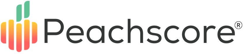 Peachscore Transparent Background Logo with Black Text